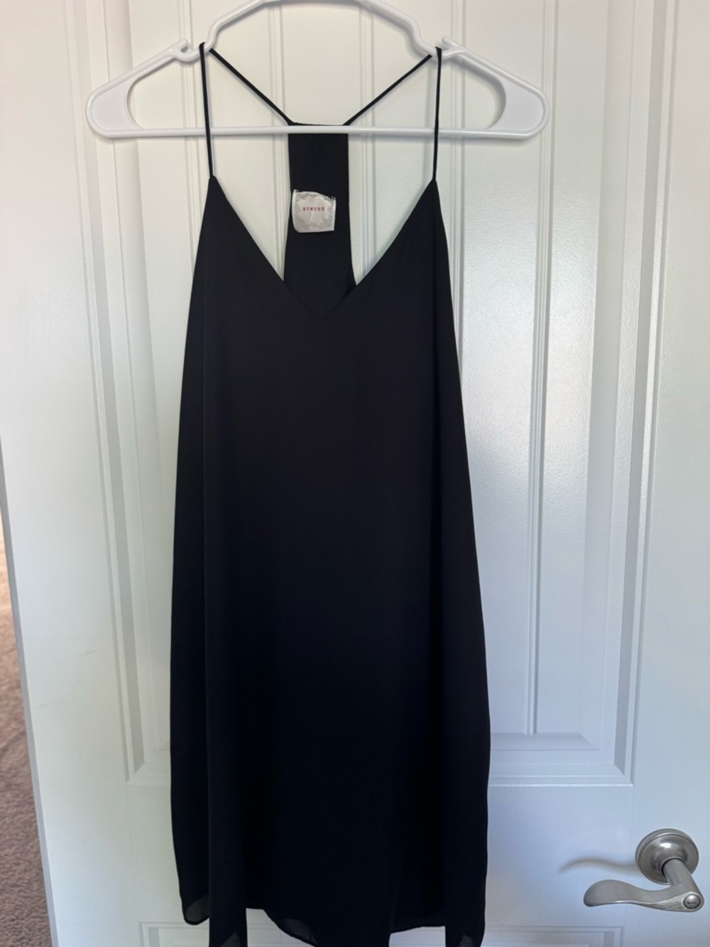 Black Slip Dress with Spaghetti Straps